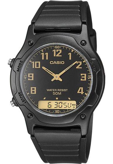 Imagem de Relógio CASIO unissex preto analógico-digital AW-49H-1BVDF