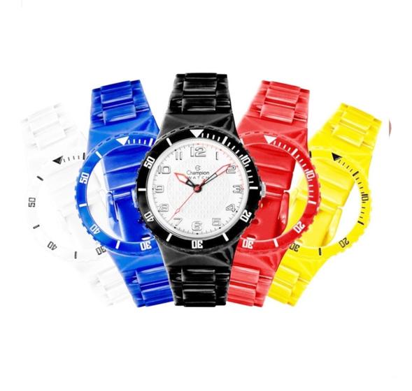 Imagem de Relógio Champion c/ 3 pulseiras cores diferentes 