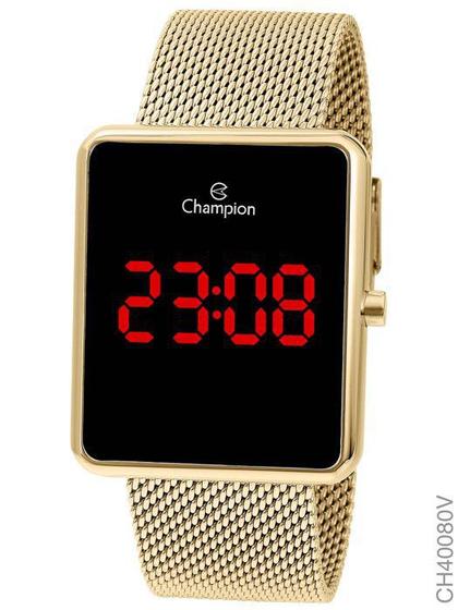 Imagem de Relógio Champion Digital CH40080V Dourado pulseira aço Mesh