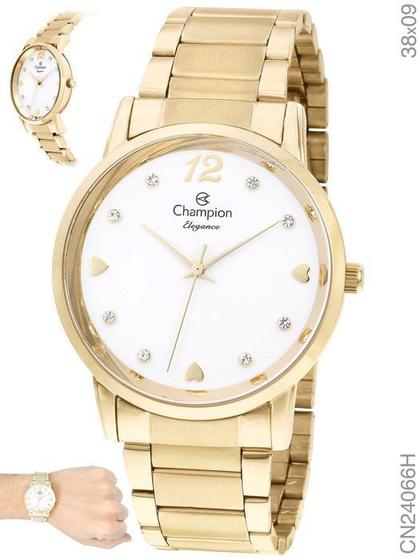 Imagem de Relógio Champion Elegance CN24066H Pulseira Aço Dourado