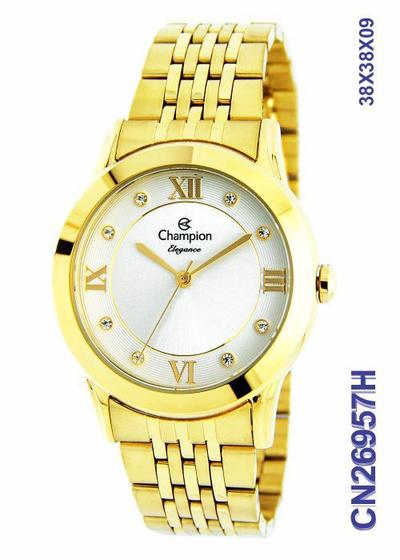 Imagem de Relógio Champion Elegance CN26957H  Pulseira Aço Dourado