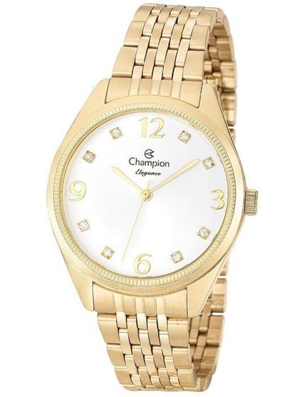 Menor preço em Relógio Champion Elegance Feminino Dourado Strass CN26251H