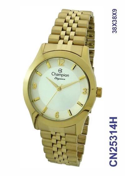 Relógio Champion Feminino Aço Dourado Cn25314h Menor preço em Relógio Champion Feminino Aço Dourado Cn25314h