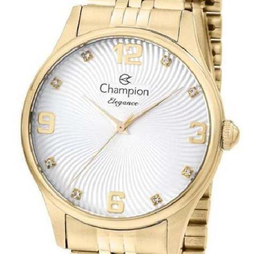 Imagem de Relógio Champion Feminino CN25716H Dourado com Zircônias