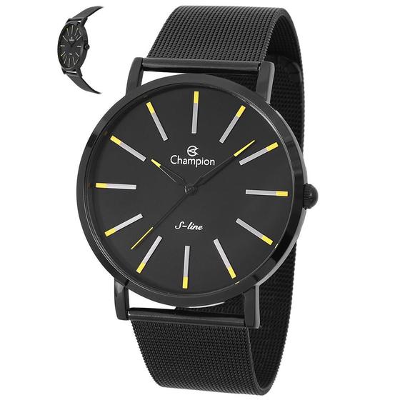 Imagem de Relógio Champion Masculino Ref: Cn21023n Slim Mesh Black