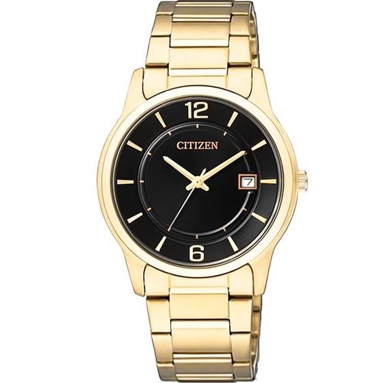 Imagem de Relógio Citizen Feminino Dourado Quartz TZ28119U Analógico 3 Atm Cristal Mineral Tamanho Médio