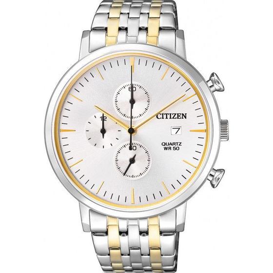 Relógio Citizen Masculino Ref: Tz20751s Cronógrafo Bicolor Menor preço em Relógio Citizen Masculino Ref: Tz20751s Cronógrafo Bicolor