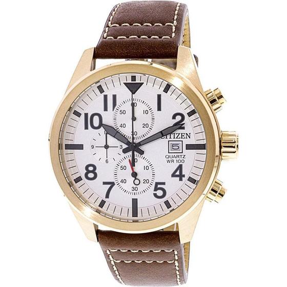 Relógio Citizen Masculino Ref: Tz31178e Cronógrafo Dourado Menor preço em Relógio Citizen Masculino Ref: Tz31178e Cronógrafo Dourado