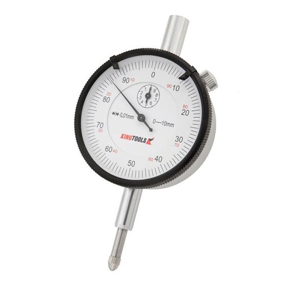 Imagem de Relógio Comparador - Cap. 0-10 mm - Graduação De 0,01mm - Diâmetro Do Mostrador Ø58mm - Tampa Traseira Com Orelha - Ref. 506.700 - KINGTOOLS