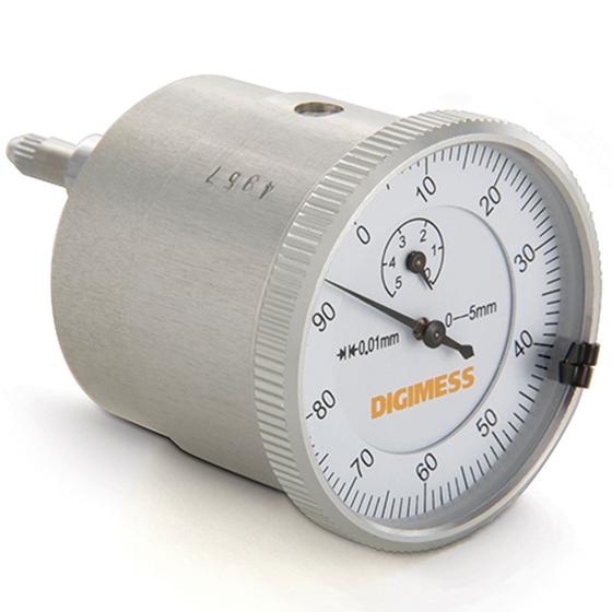 Imagem de Relógio Comparador - Cap. 0-5 mm - Graduação De 0,01mm - Diâmetro Do Mostrador Ø40mm - Tampa Traseira Com Orelha - Ref. 121.326 - DIGIMESS