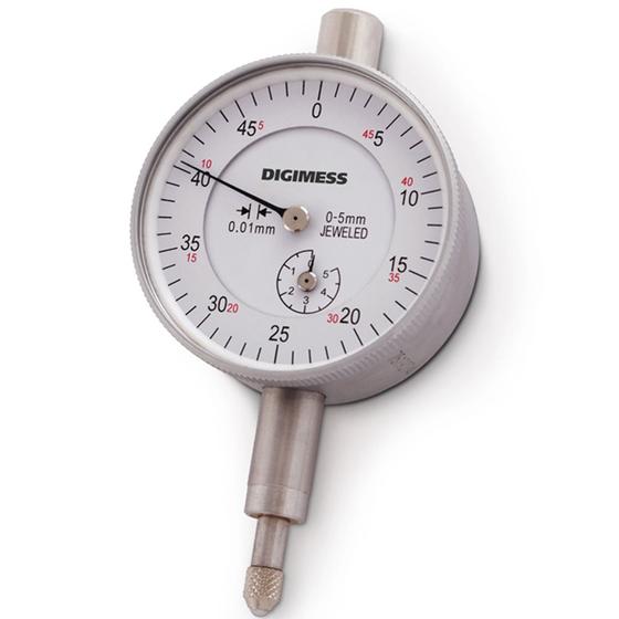 Imagem de Relógio Comparador - Cap. 0-5 mm - Graduação De 0,01mm - Diâmetro Do Mostrador Ø42mm - Tampa Traseira Com Orelha - Ref. 121.301