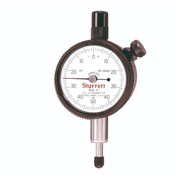 Imagem de Relógio Comparador Série 25 Resolção 0,01mm Graduação do Mostrador 0-100 Starrett 25-281J-8