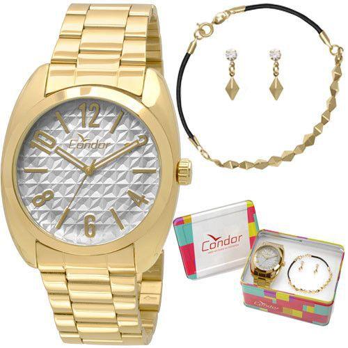Relógio Condor Feminino Analógico Kit Pulseira Co2035kmw/k4c Menor preço em Relógio Condor Feminino Analógico Kit Pulseira Co2035kmw/k4c