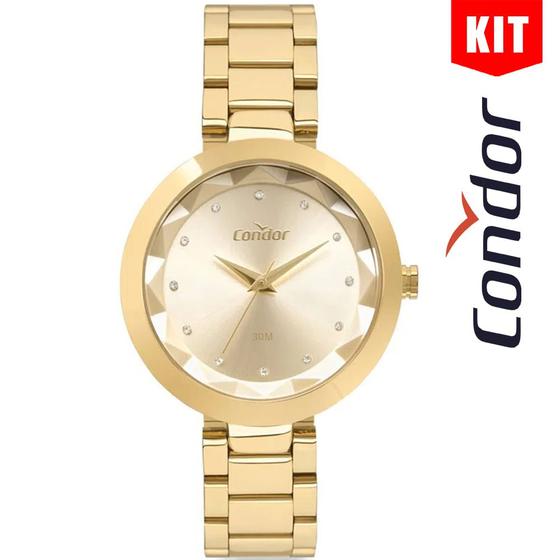 Imagem de Relógio CONDOR KIT dourado feminino COPC21AEAP/K4X