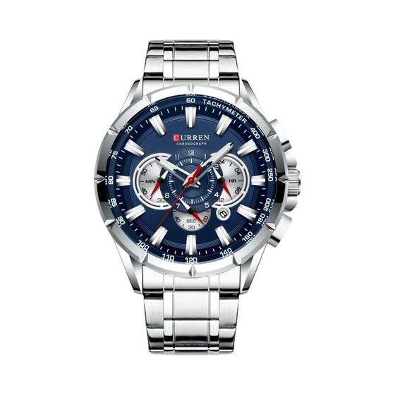 Relógio Cronógrafo Masculino Esportivo - Mostrador Grande, Luminoso e Pulseira de Aço Inoxidável Menor preço em Relógio Cronógrafo Masculino Esportivo - Mostrador Grande, Luminoso e Pulseira de Aço Inoxidável