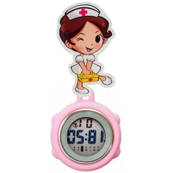 Imagem de Relógio De Lapela Enfermagem Digital Led Cronômetro Broche