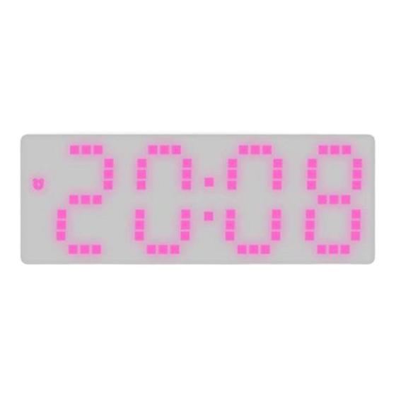 Imagem de Relógio de LED quadriculado colorido digital de mesa 8017 TG