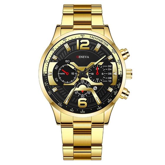 Imagem de Relógio de Luxo Geneva G0106 Pulseira de Aço 43mm