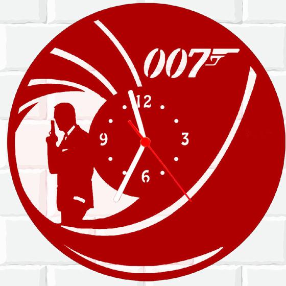 Imagem de Relógio De Madeira MDF Parede 007 James Bond V