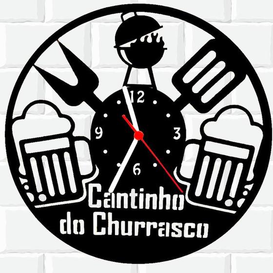 Imagem de Relógio De Madeira MDF Parede Cantinho Do Churrasco 1