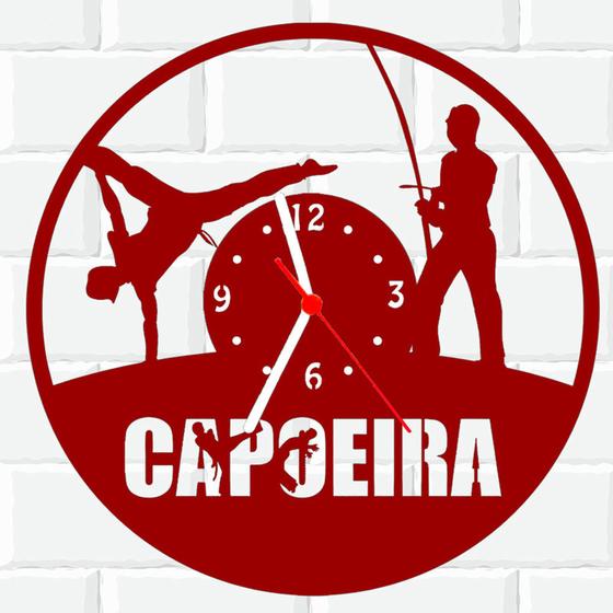 Imagem de Relógio De Madeira MDF Parede Capoeira Luta V