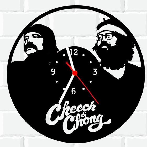 Imagem de Relógio De Madeira MDF Parede Cheech E Chong