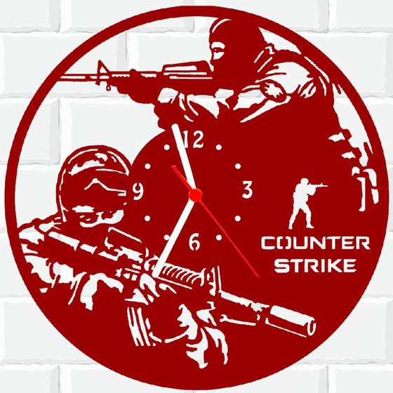 Imagem de Relógio De Madeira MDF Parede Csgo Counter Strike Game 2 V