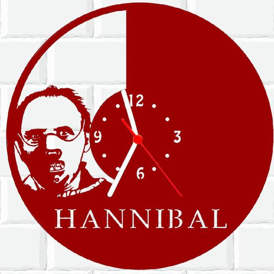 Imagem de Relógio De Madeira MDF Parede Hannibal Terror Horror V