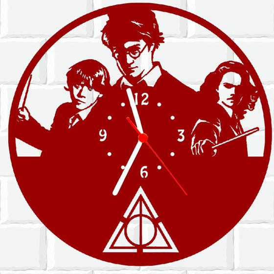 Imagem de Relógio De Madeira MDF Parede Harry Potter Hp 3 V