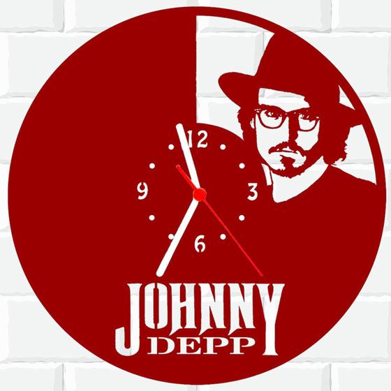 Imagem de Relógio De Madeira MDF Parede Johnny Depp Ator V