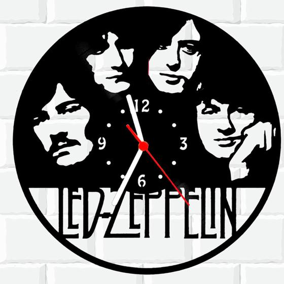 Imagem de Relógio De Madeira MDF Parede Led Zeppelin Rock 2