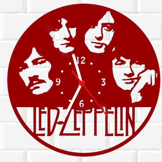 Imagem de Relógio De Madeira MDF Parede Led Zeppelin Rock 2 V