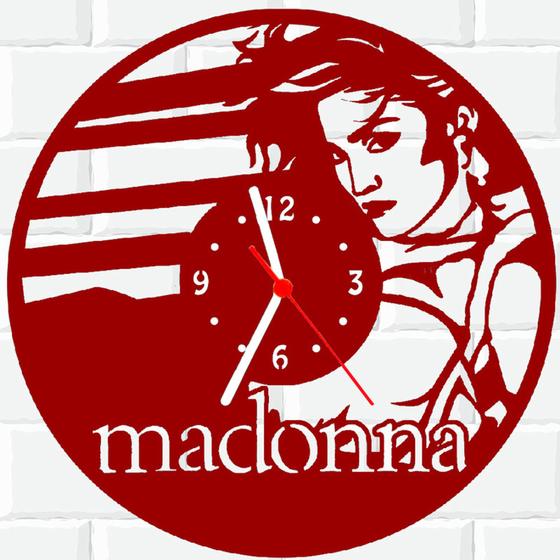 Imagem de Relógio De Madeira MDF Parede Madonna Cantora 2 V