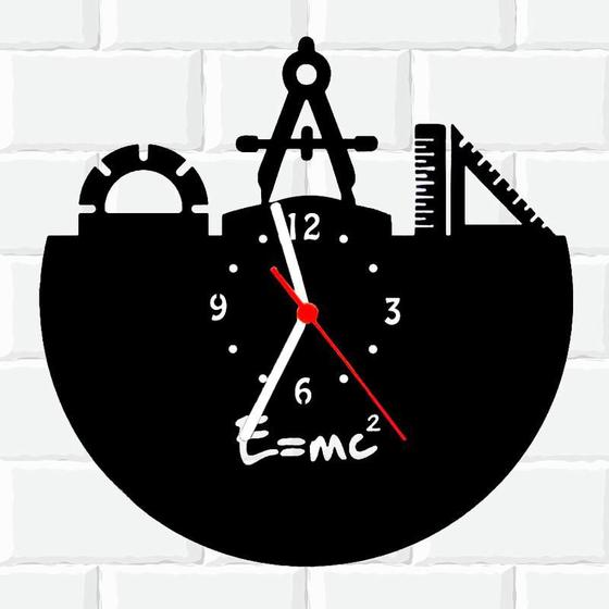 Imagem de Relógio De Madeira MDF Parede Matematica Aritmetica 1