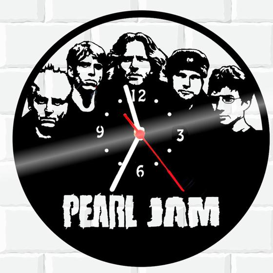 Imagem de Relógio De Madeira MDF Parede Pearl Jam Rock
