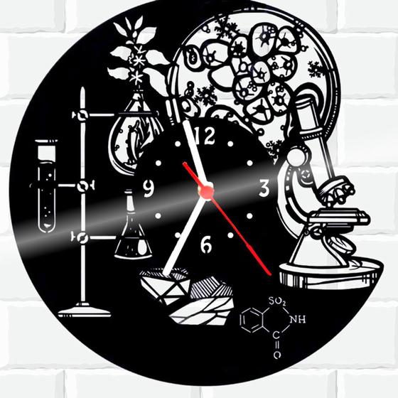 Imagem de Relógio De Madeira MDF Parede Quimica Quimico 2