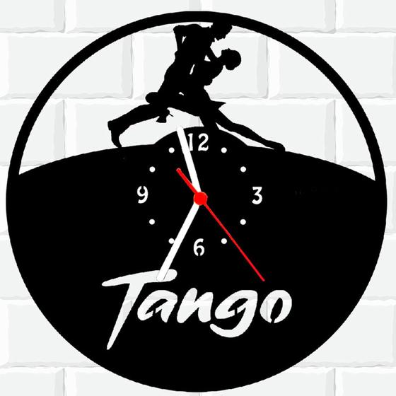 Imagem de Relógio De Madeira MDF Parede Tango Dança