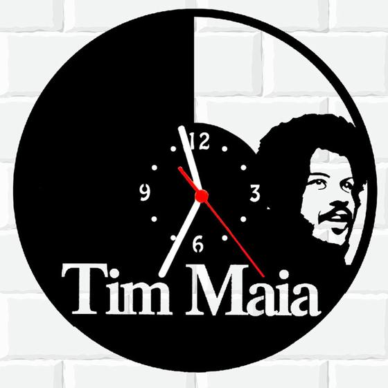 Imagem de Relógio De Madeira MDF Parede Tim Maia