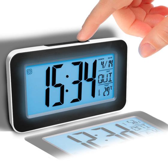 Imagem de Relógio De Mesa Digital Despertador Colorido LED Quarto Sala