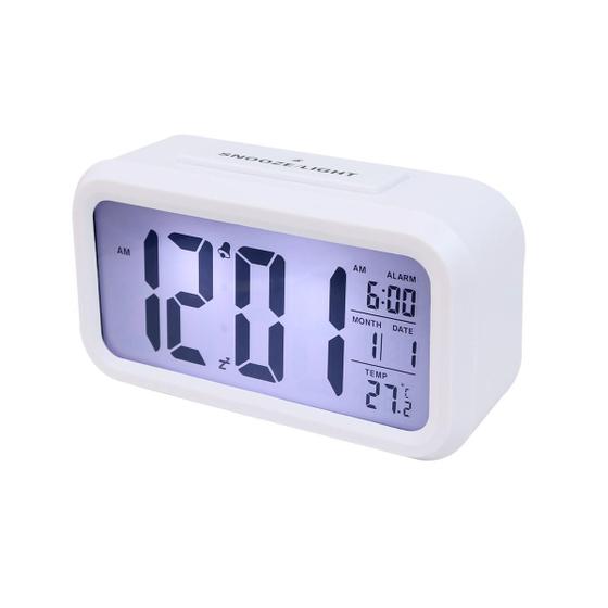 Imagem de Relógio de mesa digital despertador com sensor 