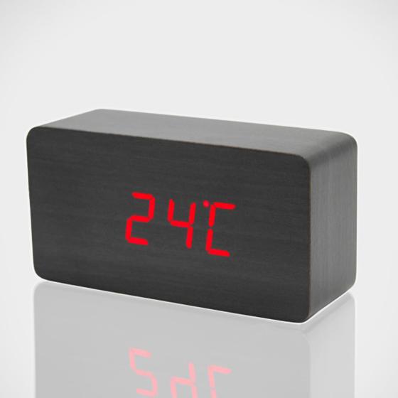 Imagem de Relógio de Mesa Digital Tipo Madeira - Com Despertador