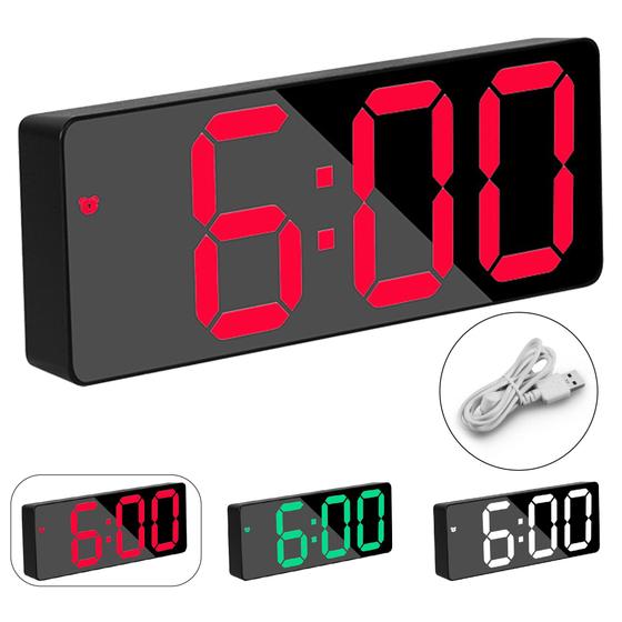 Relogio De Mesa E Parede Digital Led Com Data Alarme Menor preço em Relogio De Mesa E Parede Digital Led Com Data Alarme