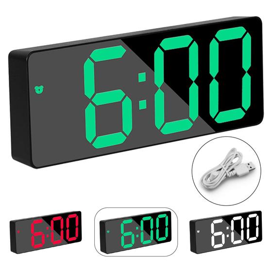 Imagem de Relógio De Mesa E Parede Digital Led Com Data Alarme Linha Premium