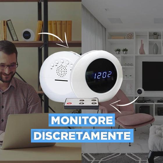 Menor preço em Relógio de Mesa Espião com Câmera Espiã HD e Sensor de Presença