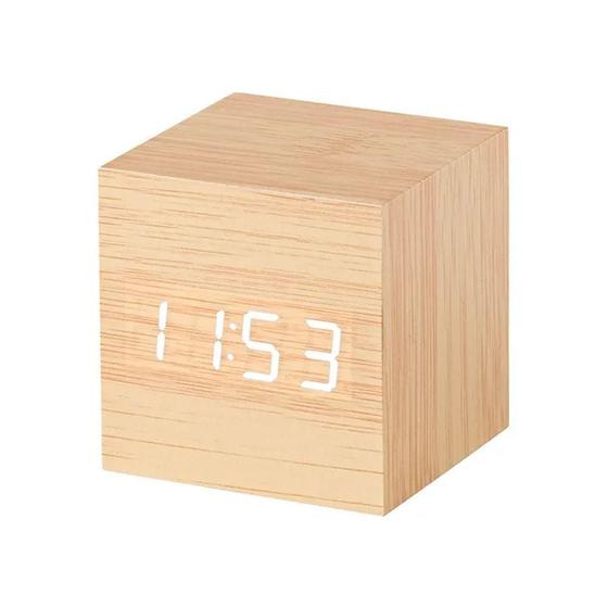 Relógio de Mesa Tipo Madeira LED USB - Quanhe Menor preço em Relógio de Mesa Tipo Madeira LED USB - Quanhe