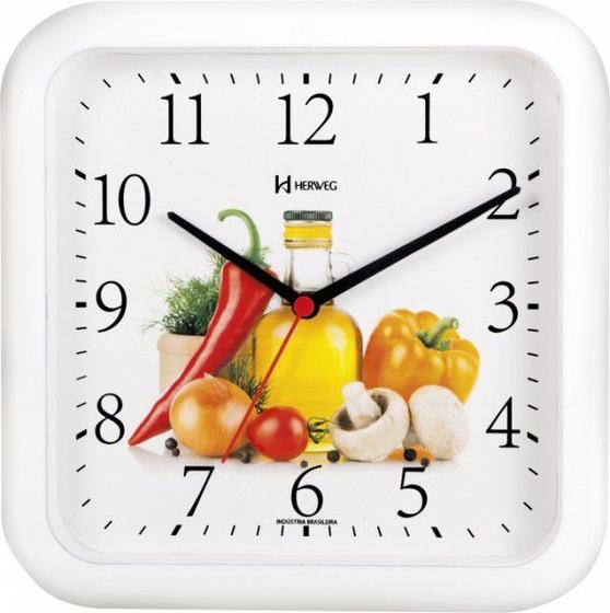 Relógio de Parede 23 Cm Cozinha Branco Original Herweg Menor preço em Relógio de Parede 23 Cm Cozinha Branco Original Herweg