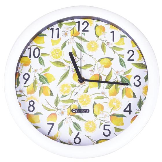 Imagem de Relógio de Parede 26cm Redondo Cazza Limão