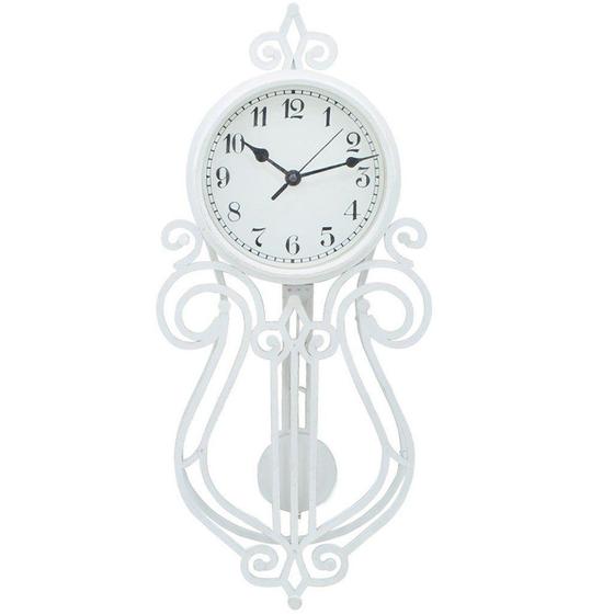 Imagem de Relógio De Parede 50cm Decorativo Antigo Vintage Branco