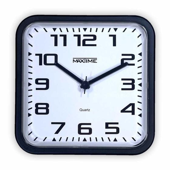 Imagem de Relógio de parede analógico quadrado para sala escritório quarto cozinha -maxtime