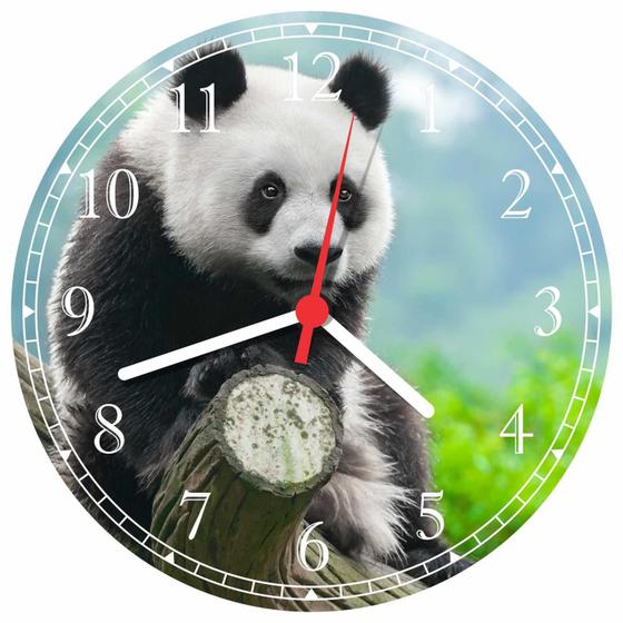 Imagem de Relógio De Parede Animais Animais Urso Panda